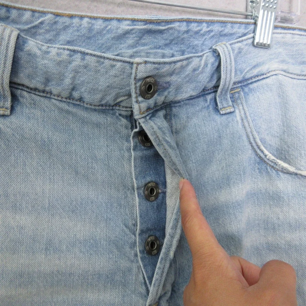 G-Star Raw 3301 Jorts Jean Shorts Men Cut Off Light‎ Wash Button Fly Streetwear